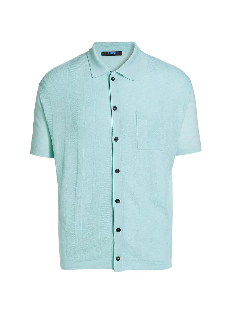 Wool & Silk-Blend Polo Shirt