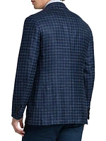 Plaid Cashmere & Silk-Blend Three-Button Sport Coat