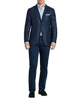 Plaid Cashmere & Silk-Blend Three-Button Sport Coat