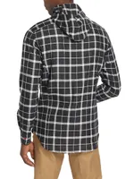 Mariano Plaid Linen Hooded Shirt