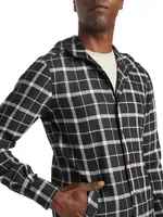 Mariano Plaid Linen Hooded Shirt