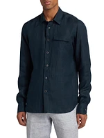 Buba Linen Button-Front Shirt