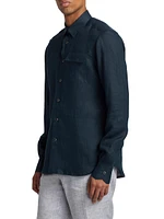 Buba Linen Button-Front Shirt