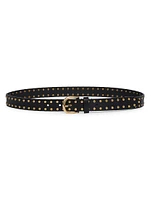 Zap Studded Leather Belt