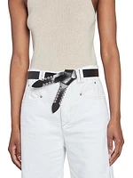 Lecce Studded Leather Knotted Belt