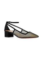 Forbidden Love 35MM Mesh Suede Pumps