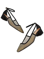 Forbidden Love 35MM Mesh Suede Pumps