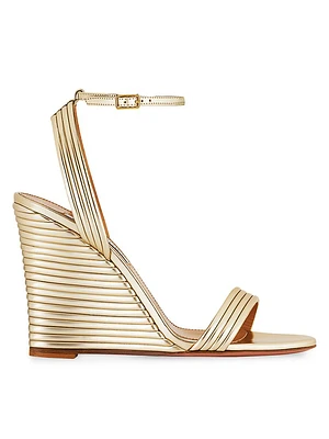 Wow 95MM Metallic Wedge Sandals