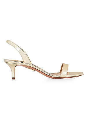 So Nude 50MM Metallic Slingback Sandals