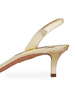 So Nude 50MM Metallic Slingback Sandals