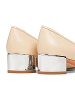 Parisina 35MM Crystal Bow Leather Pumps