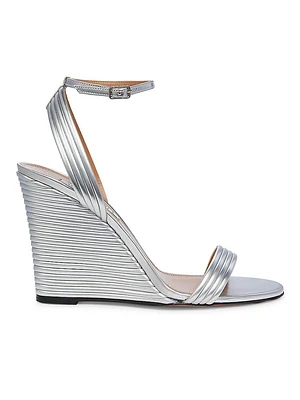 Wow 95MM Metallic Wedge Sandals