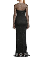 Vivianna Sheer Netted Gown