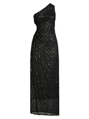 Solie Sequined Cut-Out Maxi Dress