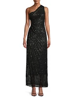 Solie Sequined Cut-Out Maxi Dress