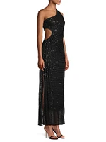 Solie Sequined Cut-Out Maxi Dress