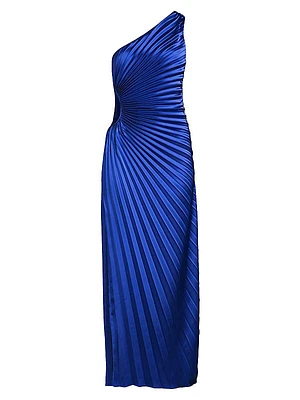 Solie Pleated Cut-Out Maxi Dress