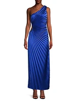 Solie Pleated Cut-Out Maxi Dress