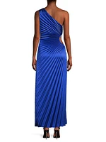 Solie Pleated Cut-Out Maxi Dress