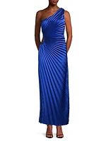 Solie Pleated Cut-Out Maxi Dress