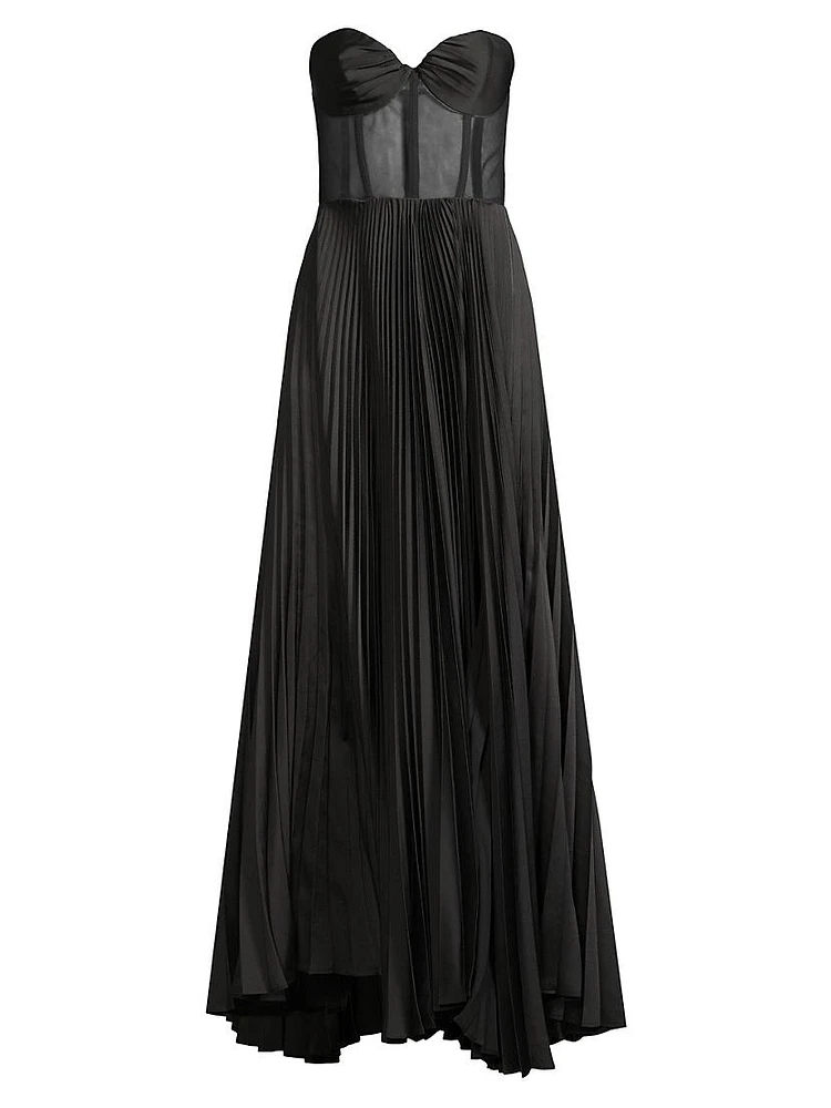 Claudia Sheer Bodice Maxi Dress