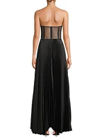 Claudia Sheer Bodice Maxi Dress