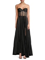 Claudia Sheer Bodice Maxi Dress