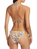 Junie Crochet-Trimmed Floral String Bikini Set