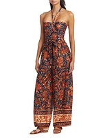 Junie Printed Silk Wide-Leg Pants