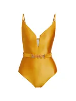 August Plunge One-Piece Swimsuit