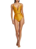 August Plunge One-Piece Swimsuit