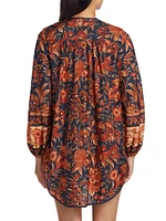 Junie Floral Silk Tunic