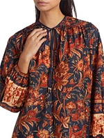 Junie Floral Silk Tunic