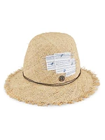 Candice Denim Patch Straw Hat