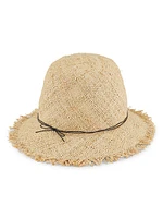 Candice Denim Patch Straw Hat