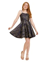 Girl's Floral Jacquard Dress