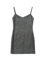 Girl's Glitter Fitted Minidress