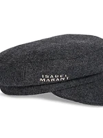 Evie Wool-Blend Newsboy Cap