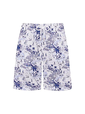 Bolide Linen Graphic Swim Trunks