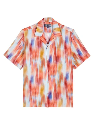 Charli Abstract Linen Camp Shirt