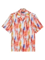 Charli Abstract Linen Camp Shirt