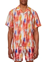 Charli Abstract Linen Camp Shirt