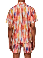 Charli Abstract Linen Camp Shirt