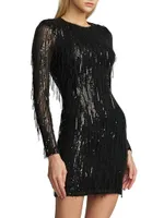 Sequined Fringe Minidress