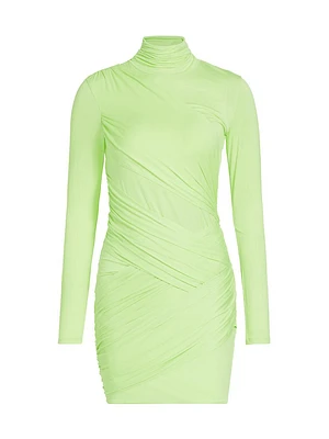 Kores Draped Turtleneck Minidress