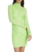 Kores Draped Turtleneck Minidress