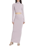 Suno Knit Turtleneck Maxi-Dress