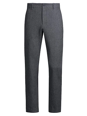 Wool Flannel Herringbone Trousers