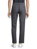 Wool Flannel Herringbone Trousers