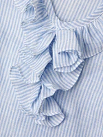 Cordelia Pinstriped Linen Blouse